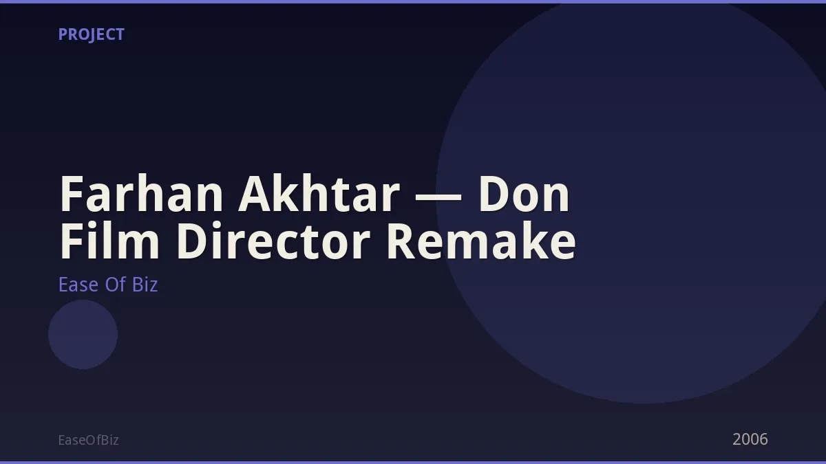 Farhan Akhtar — Don Film Director Remake