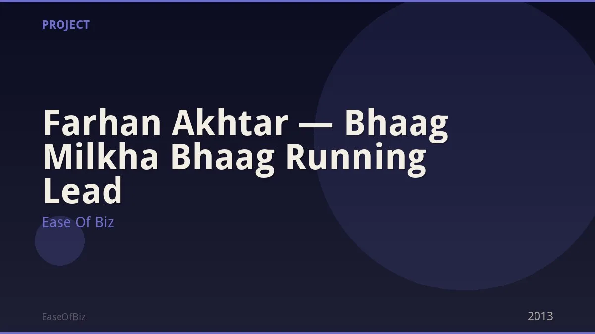 Farhan Akhtar — Bhaag Milkha Bhaag Running Lead