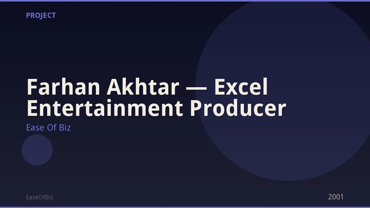 Farhan Akhtar — Excel Entertainment Producer