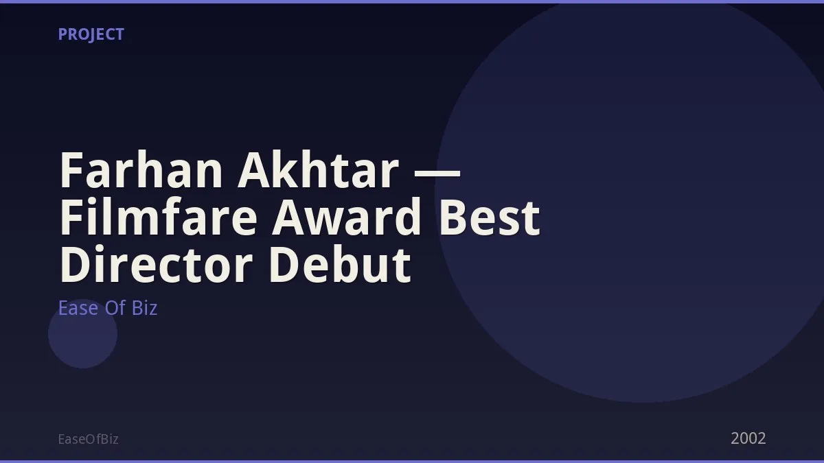 Farhan Akhtar — Filmfare Award Best Director Debut