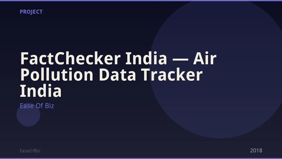 FactChecker India — Air Pollution Data Tracker India