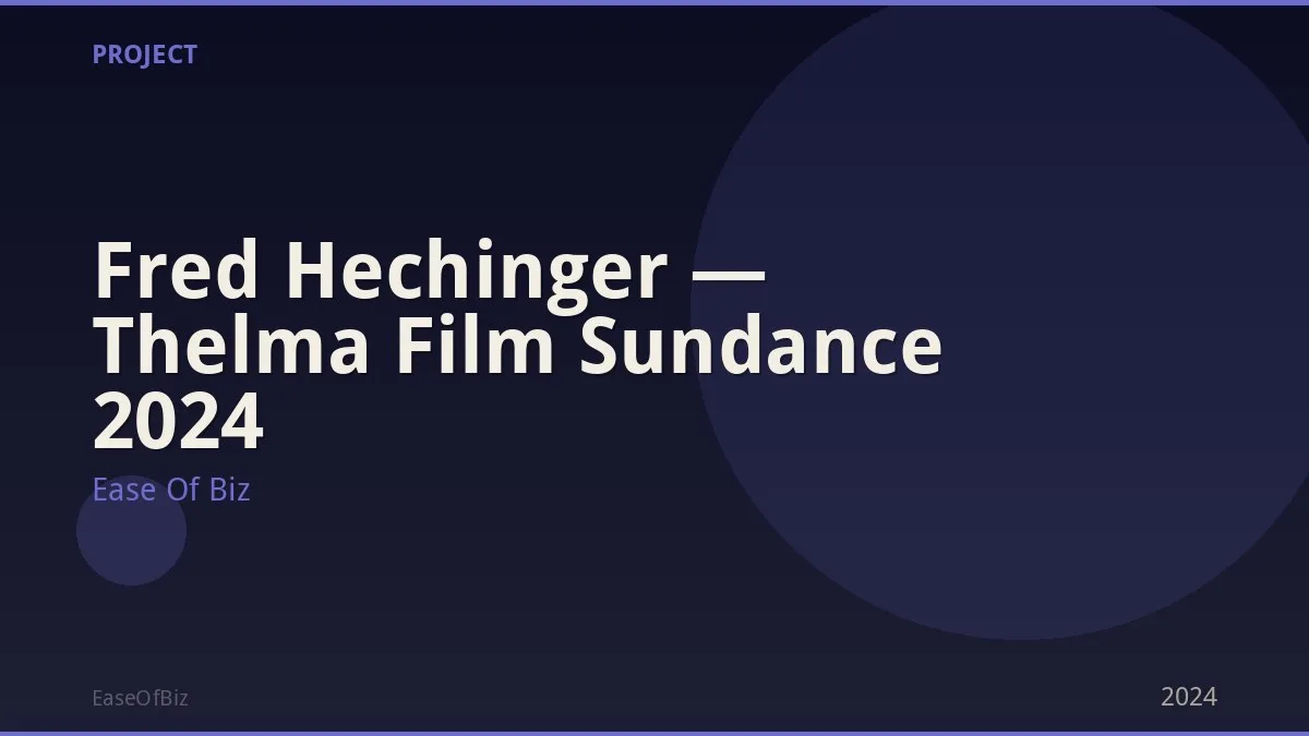 Fred Hechinger — Thelma Film Sundance 2024