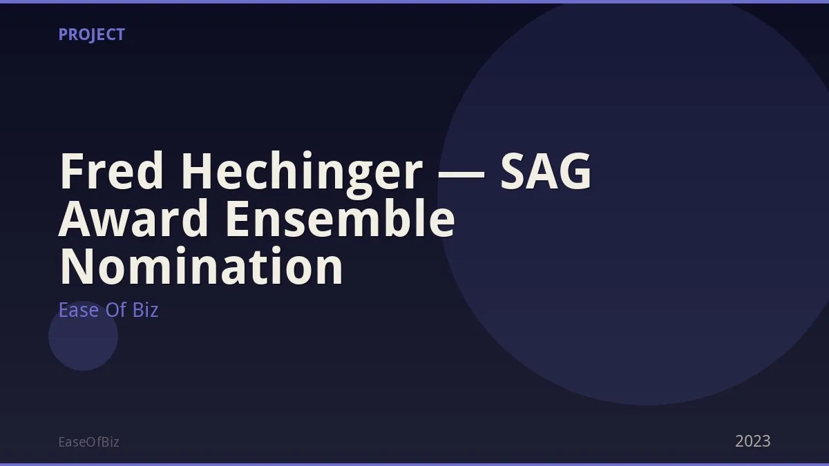 Fred Hechinger — SAG Award Ensemble Nomination