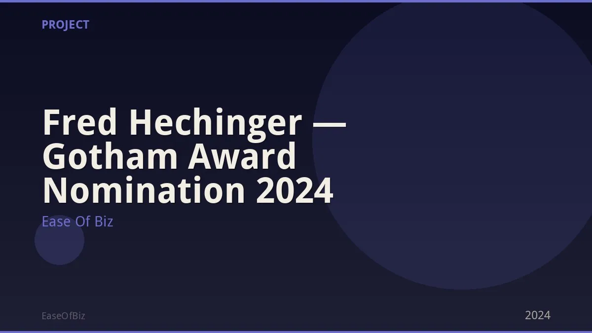 Fred Hechinger — Gotham Award Nomination 2024