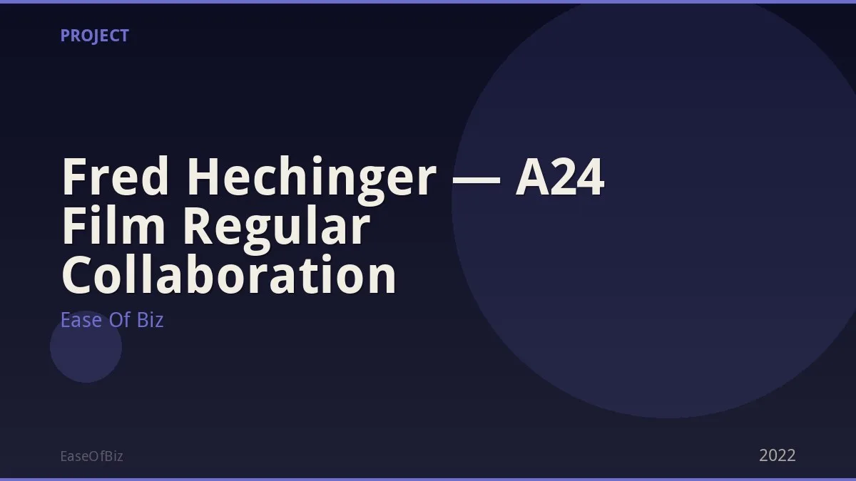 Fred Hechinger — A24 Film Regular Collaboration
