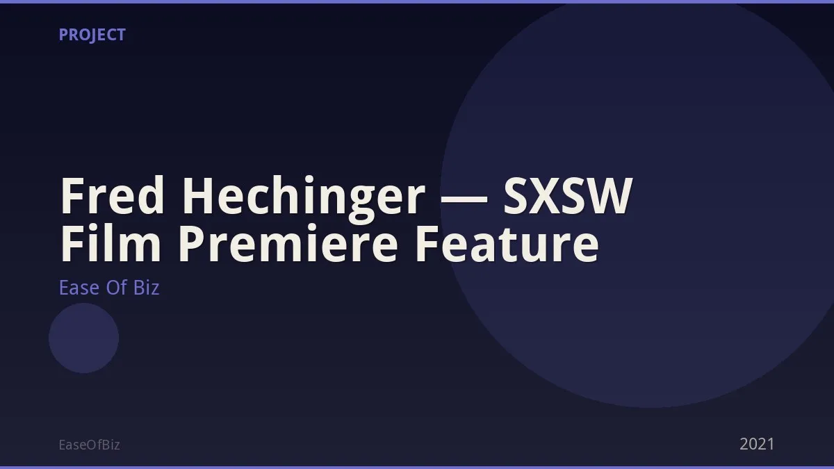 Fred Hechinger — SXSW Film Premiere Feature