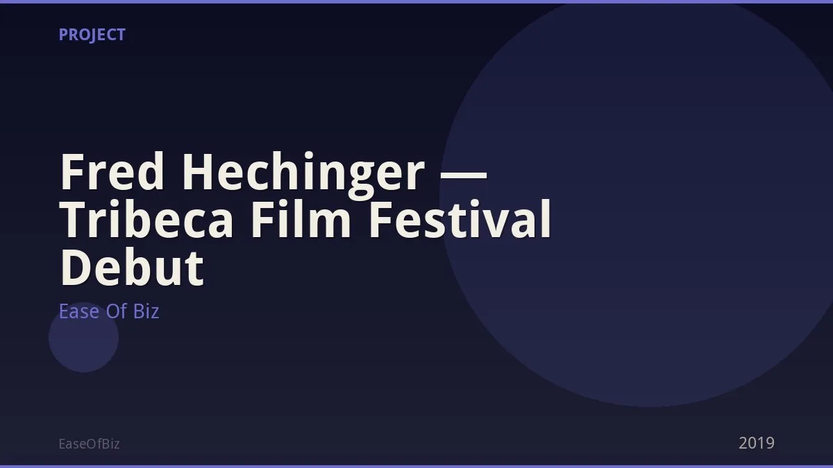 Fred Hechinger — Tribeca Film Festival Debut