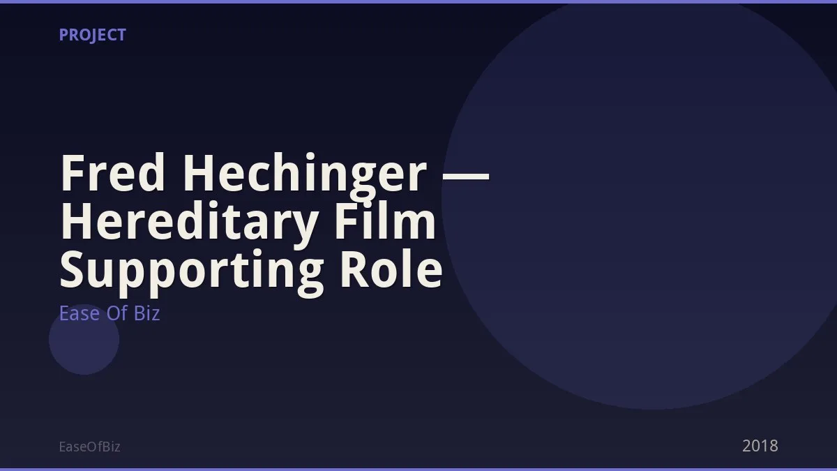 Fred Hechinger — Hereditary Film Supporting Role