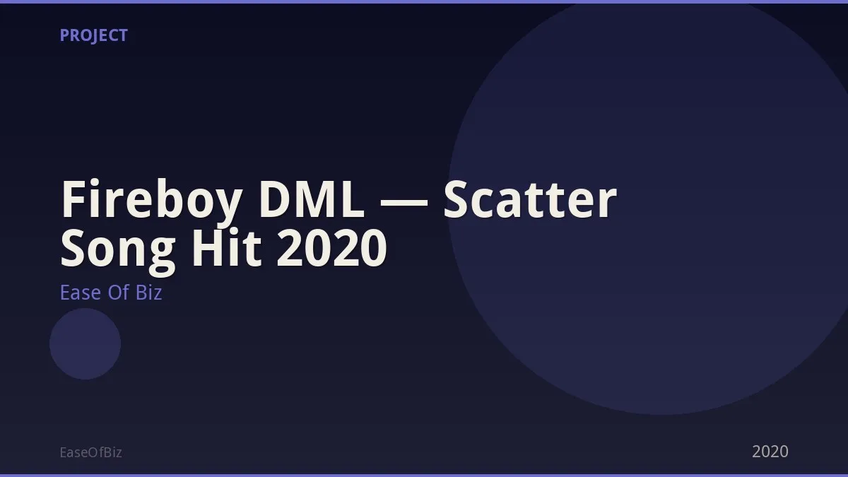 Fireboy DML — Scatter Song Hit 2020