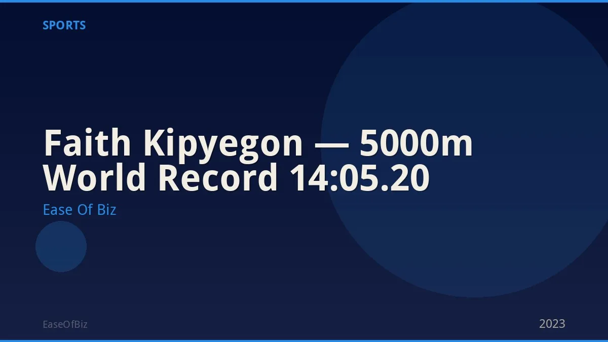 Faith Kipyegon — 5000m World Record 14:05.20