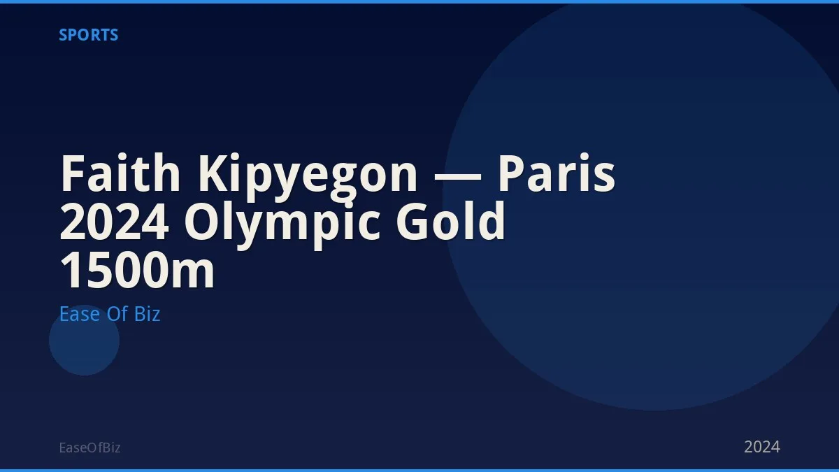 Faith Kipyegon — Paris 2024 Olympic Gold 1500m
