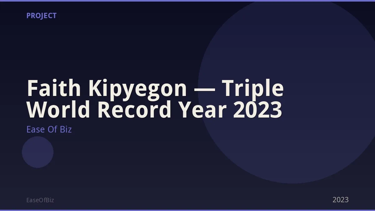 Faith Kipyegon — Triple World Record Year 2023