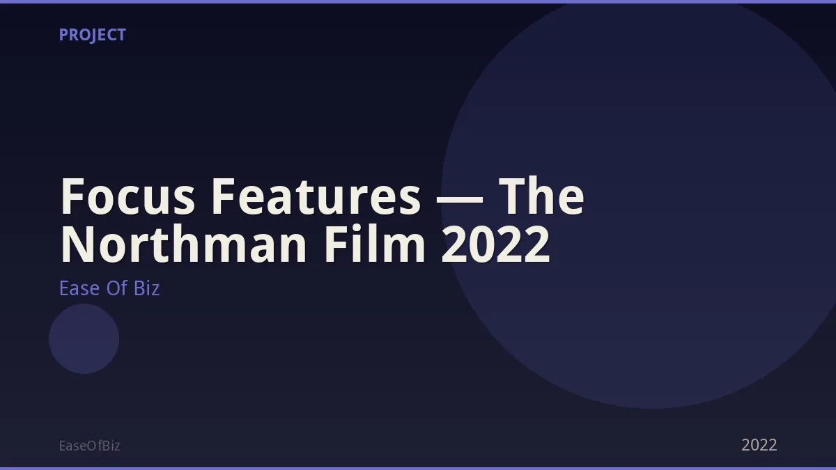 Focus Features — The Northman Film 2022