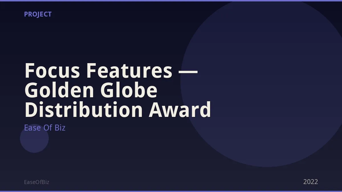 Focus Features — Golden Globe Distribution Award