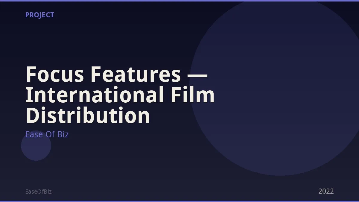 Focus Features — International Film Distribution
