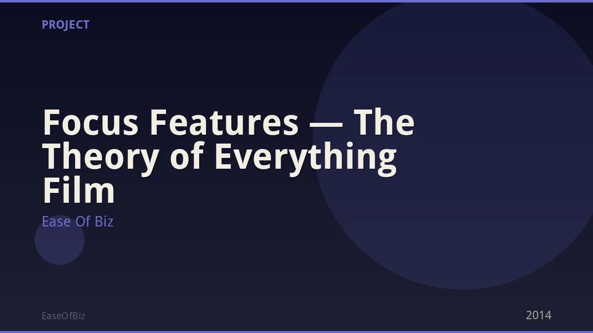 Focus Features — The Theory of Everything Film