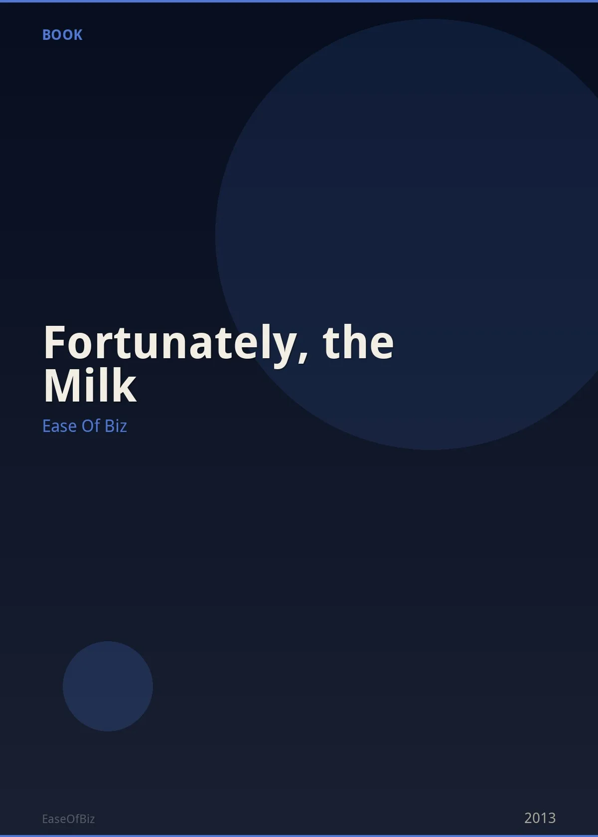 Fortunately, the Milk