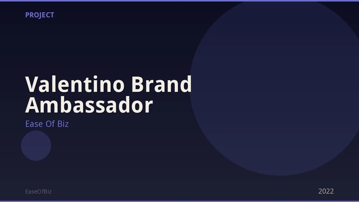 Valentino Brand Ambassador