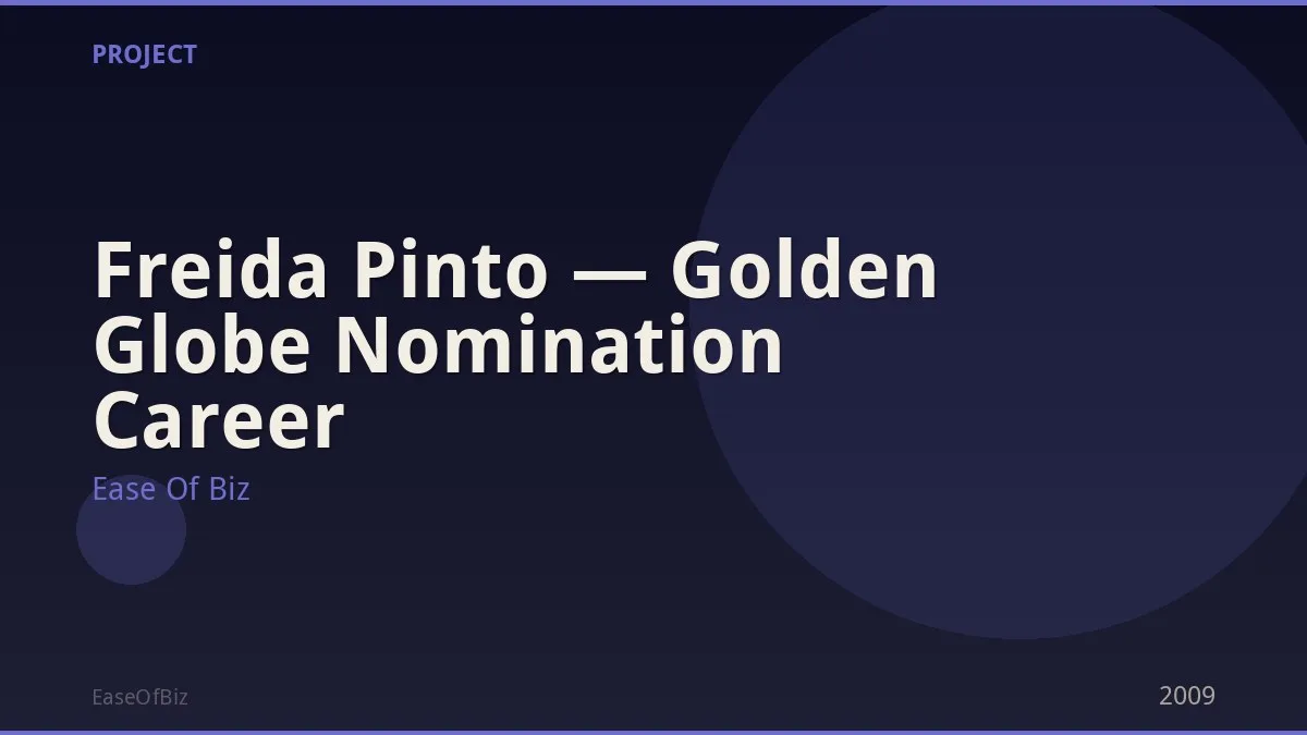 Freida Pinto — Golden Globe Nomination Career