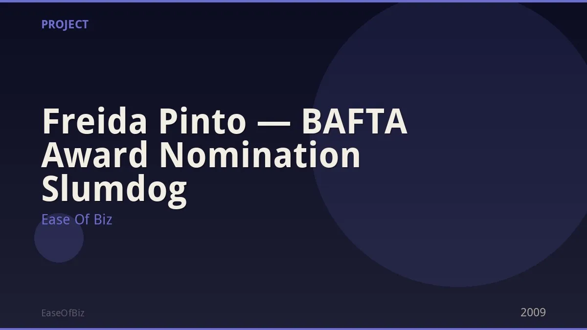 Freida Pinto — BAFTA Award Nomination Slumdog