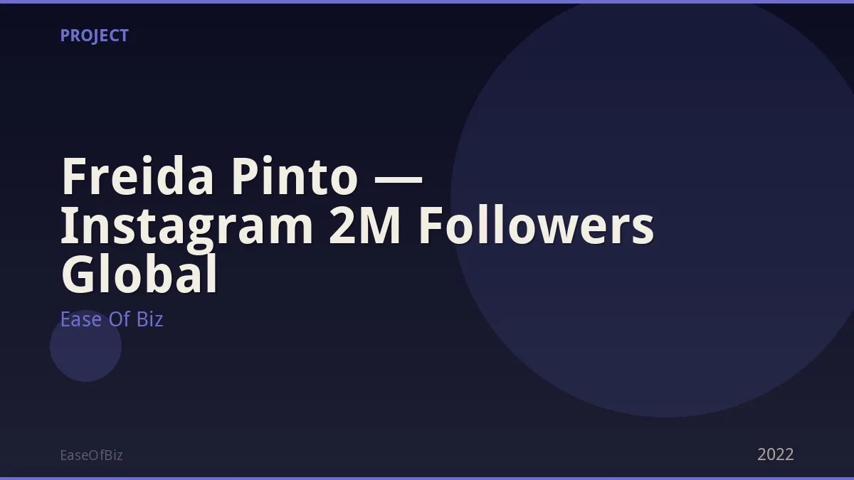 Freida Pinto — Instagram 2M Followers Global