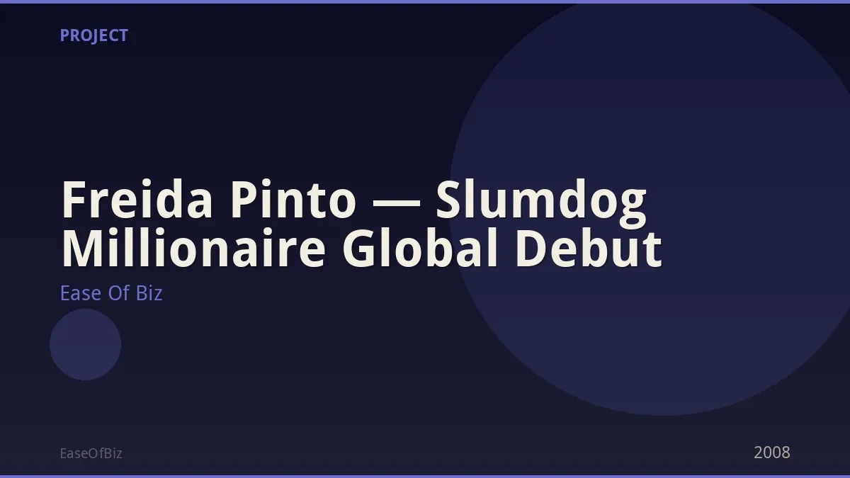 Freida Pinto — Slumdog Millionaire Global Debut