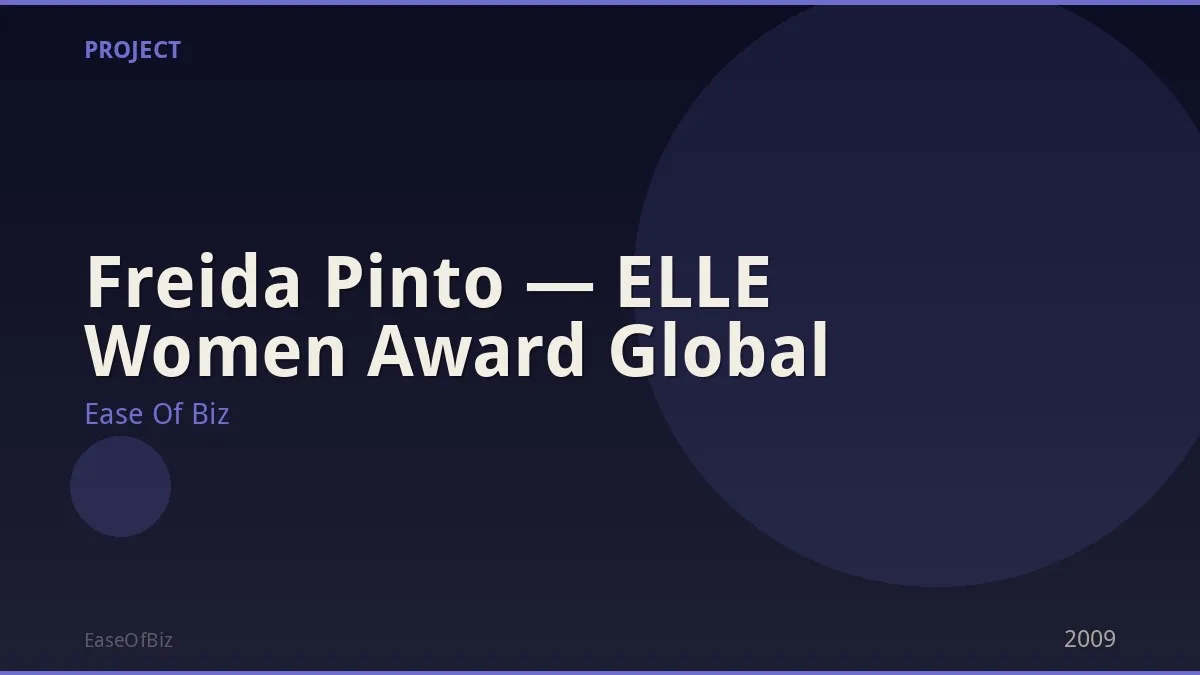 Freida Pinto — ELLE Women Award Global