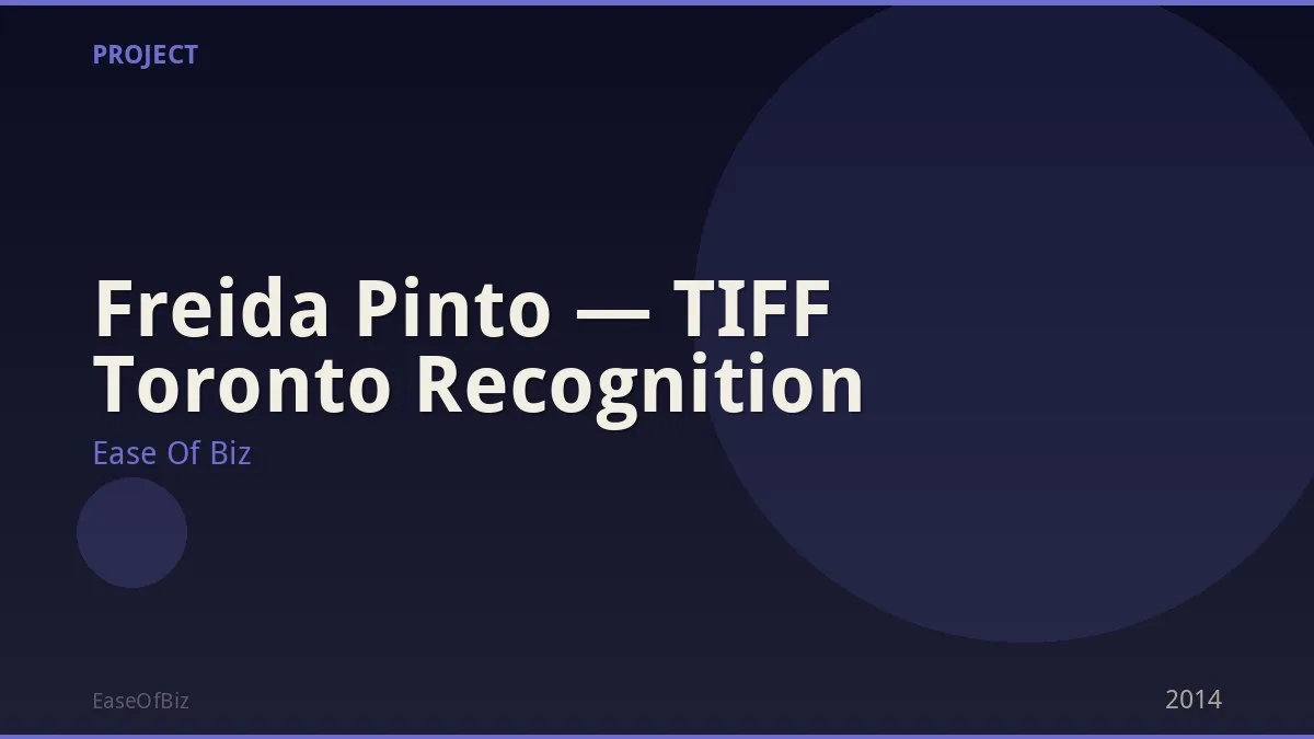 Freida Pinto — TIFF Toronto Recognition