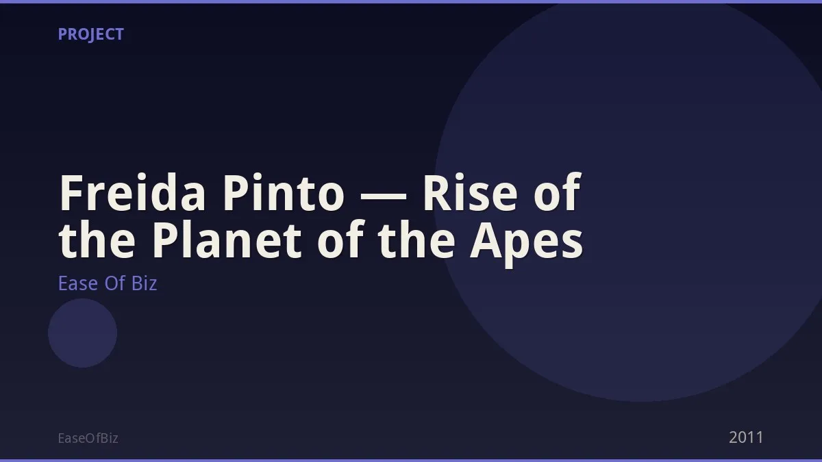 Freida Pinto — Rise of the Planet of the Apes