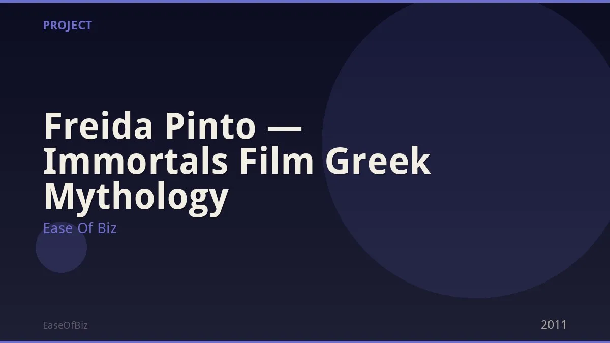Freida Pinto — Immortals Film Greek Mythology
