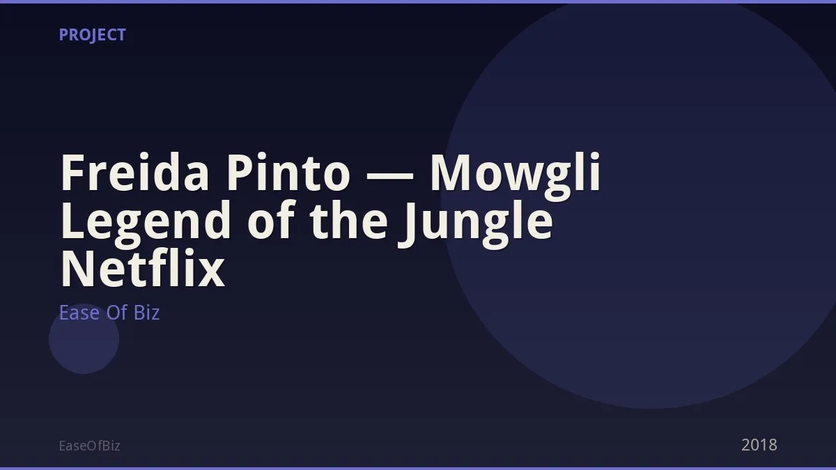 Freida Pinto — Mowgli Legend of the Jungle Netflix