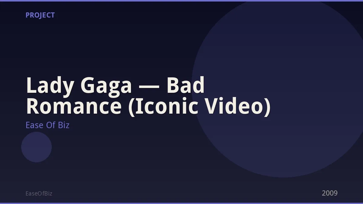 Lady Gaga — Bad Romance (Iconic Video)