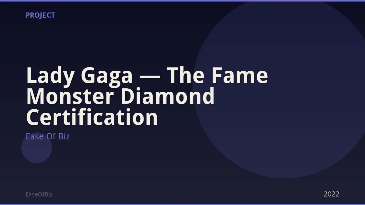 Lady Gaga — The Fame Monster Diamond Certification