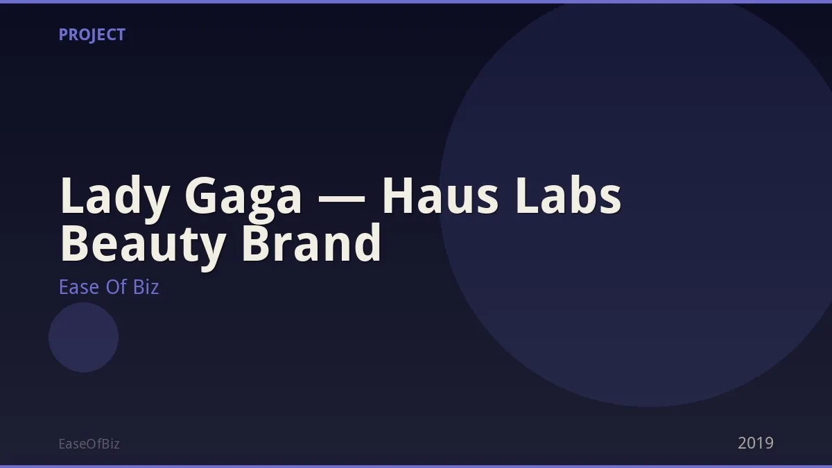 Lady Gaga — Haus Labs Beauty Brand