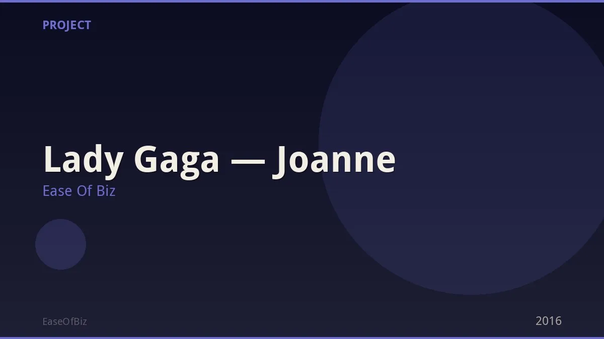 Lady Gaga — Joanne