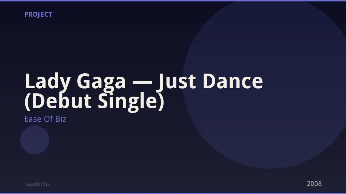 Lady Gaga — Just Dance (Debut Single)