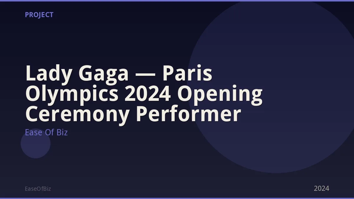 Lady Gaga — Paris Olympics 2024 Opening Ceremony Performer
