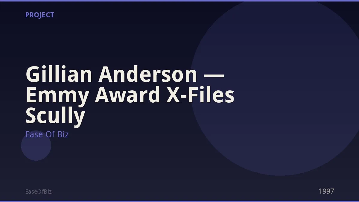 Gillian Anderson — Emmy Award X-Files Scully