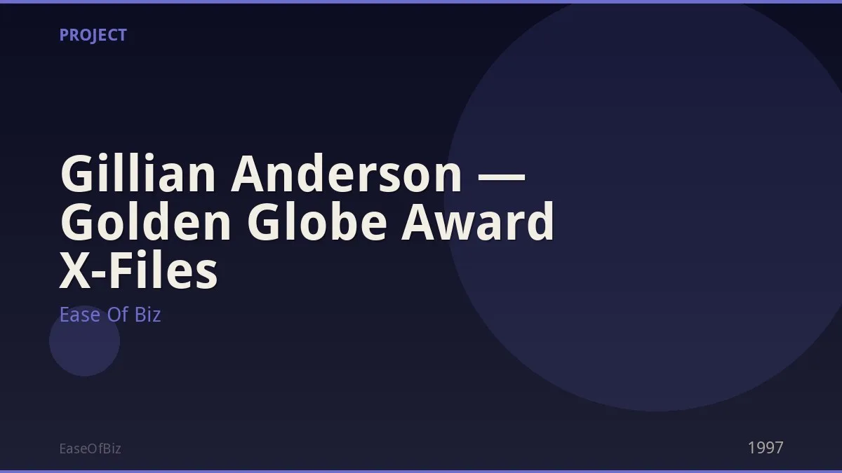 Gillian Anderson — Golden Globe Award X-Files
