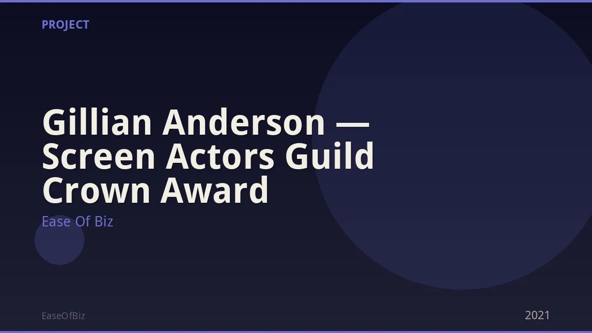 Gillian Anderson — Screen Actors Guild Crown Award