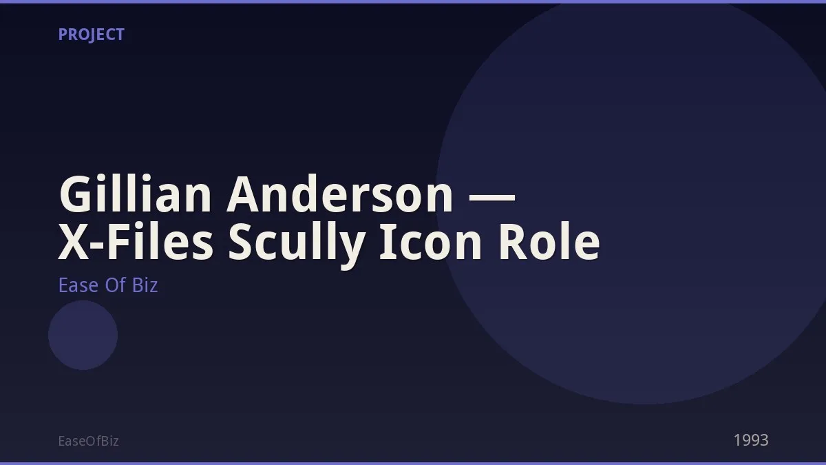 Gillian Anderson — X-Files Scully Icon Role