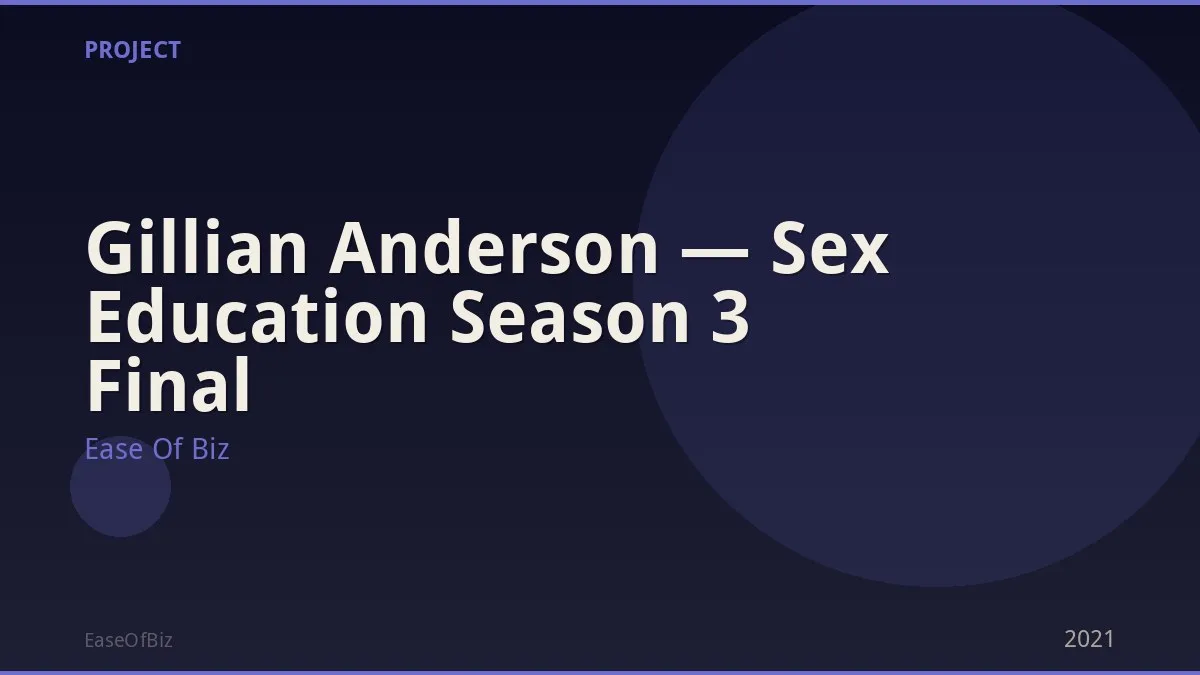 Gillian Anderson — Sex Education Season 3 Final