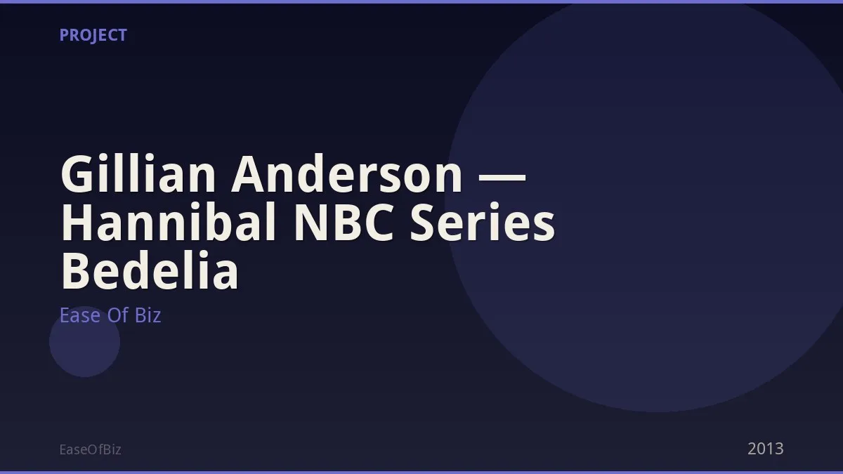 Gillian Anderson — Hannibal NBC Series Bedelia