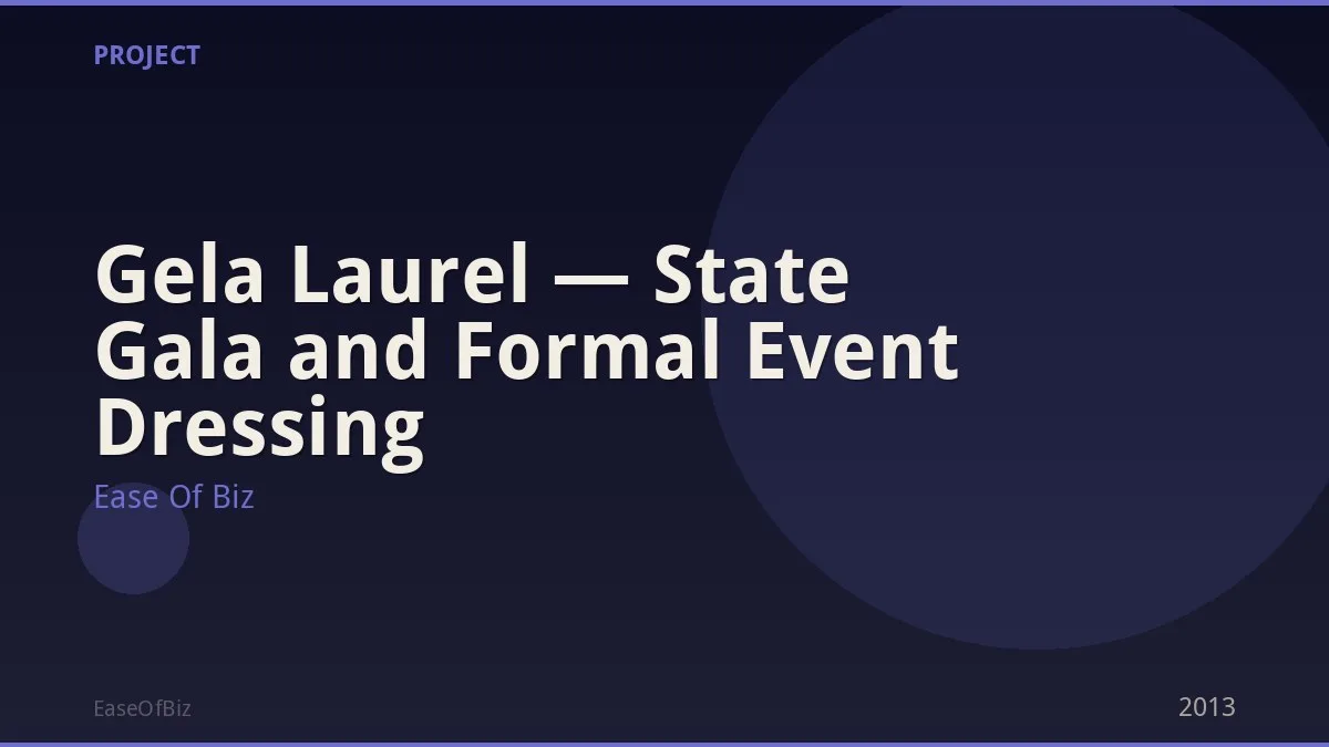 Gela Laurel — State Gala and Formal Event Dressing