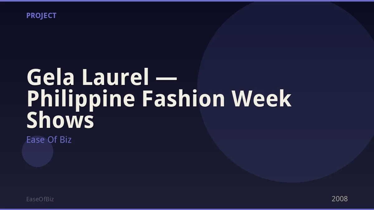 Gela Laurel — Philippine Fashion Week Shows