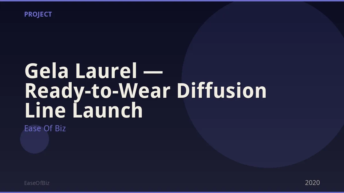Gela Laurel — Ready-to-Wear Diffusion Line Launch