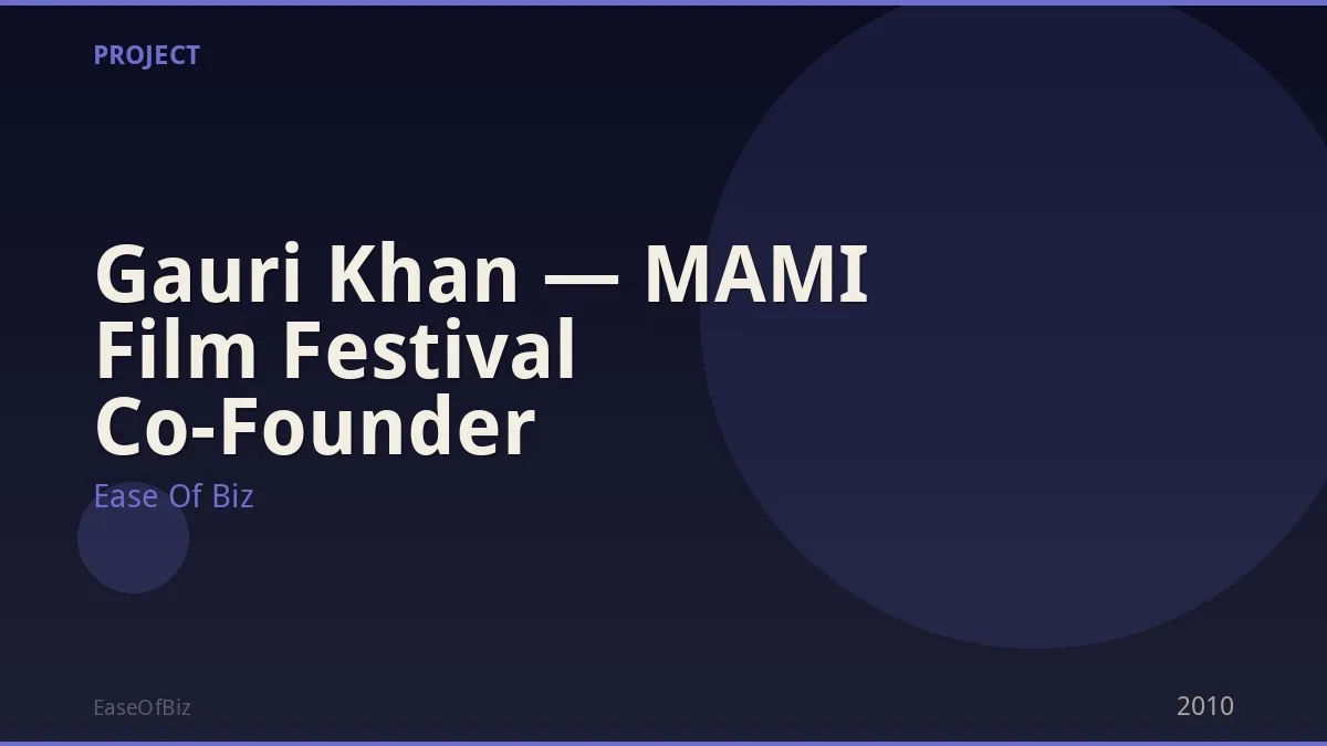 Gauri Khan — MAMI Film Festival Co-Founder