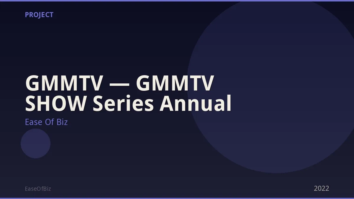 GMMTV — GMMTV SHOW Series Annual