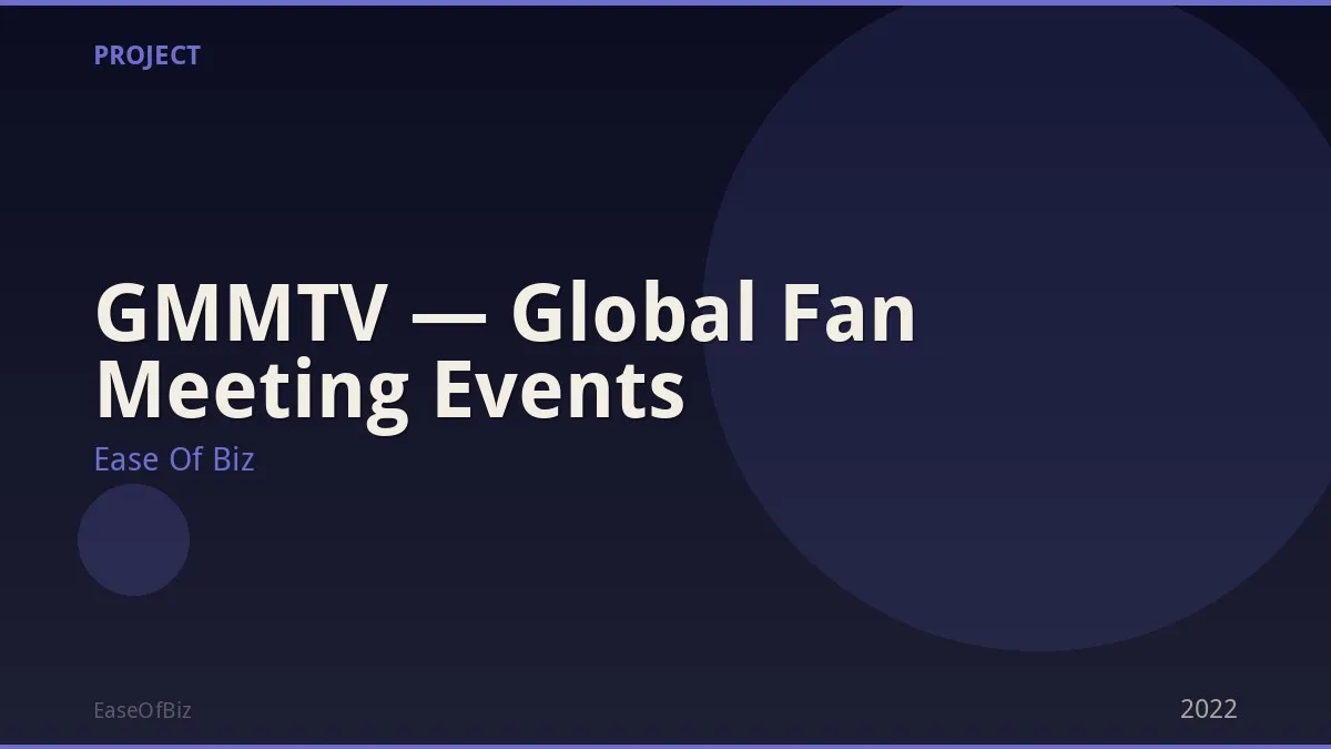 GMMTV — Global Fan Meeting Events