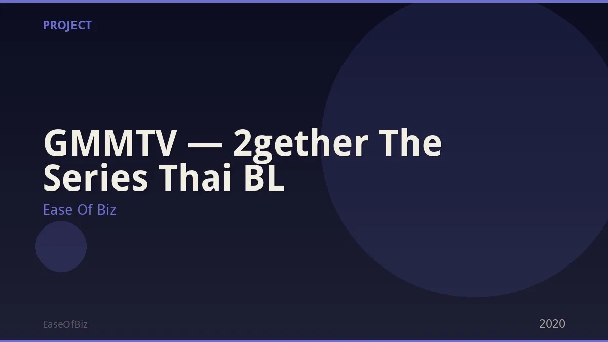 GMMTV — 2gether The Series Thai BL